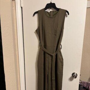 Elegant Olive Green Jumpsuit